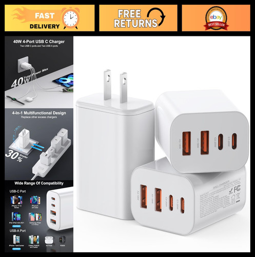 40w usb charger block - 40w,